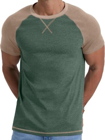 Mens Cotton T-Shirt Short Long Sleeve Casual Shirts Crewneck Lightweight Soft Stylish T-Shirts
